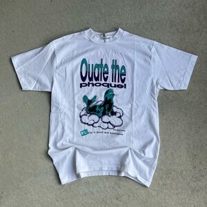 1996 White Graphic T-Shirt with Seal Design
